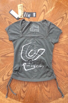 Freddy Neu Gr. M T-Shirt UVP 42£ grau weiches Tragegefühl 8% Elastin 32 -34 Zoll Brustumfang