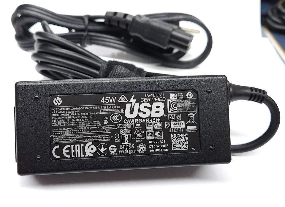 New Genuine 45w USB-C AC Charger for HP OmniBook 5 Flip 14-fp0023dx B86Q7UA#ABA - Image 2 of 4