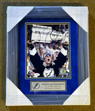 Vincent Lecavalier Signed Tampa Bay Lightning 2004 Cup Framed 8x10 Photo JSA COA