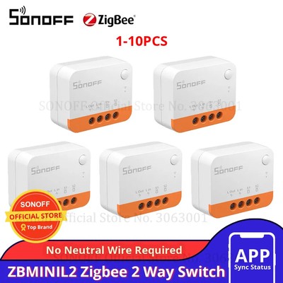1-10PCS Switch No Neutral Wire Required Smart Home Wireless 2 Way Module Switch