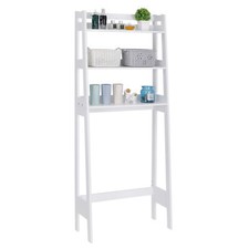 Freestanding Over The Toilet Storage Bathroom Organizer 3-Tier Shelf Rack White