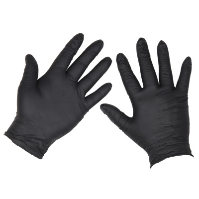 Sealey extra dicke puderfreie Nitrilhandschuhe, groß, 100er Pack - SSP60L