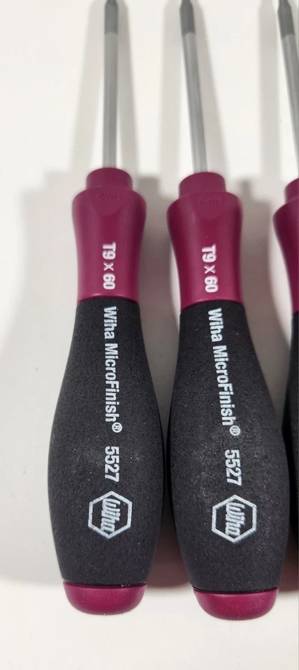 LOT OF 4 NEW WIHA 5527 MICROFINISH TORX SCREWDRIVER T9 x 60MM - Image 3 of 4