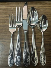 Yamazaki Platinum Wave Stainless 5 Piece Place Set Setting BRAND NEW