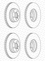 2X Ferodo 344Mm Bremsscheiben BelÜFtet Vorne Passend FüR Land Rover Range | DDF1