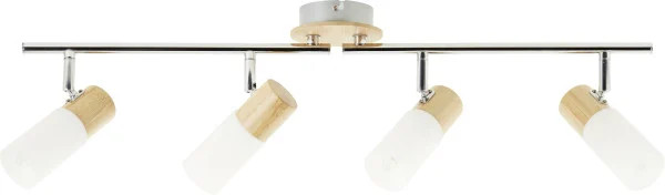 Brilliant 4Er Spot Babsan Holz Hell-Weiß 68 X 18 Cm E14 Deckenleuchte-image