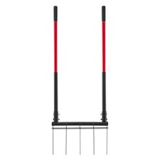 5 Tine Broad Fork Tool Heavy Duty U-Shaped Pitch Fork for Gardening Spading