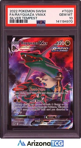 Pokemon 2022 Rayquaza VMAX TG20 Full Art Silver Tempest GEM MINT PSA 10