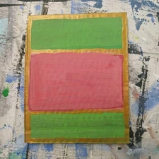 Original Fine Art Painting Acrylic On Cardboard 5.5x7 Lilly IHF