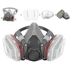Respirator Mask Dust Full/Half Face With Filters No Fog Reusable Indoor+Outdoor