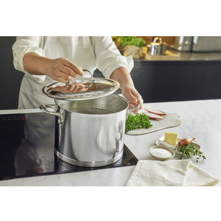 Demeyere Atlantis 8.5 qt Stock Pot With Lid, 18/10 Stainless Steel