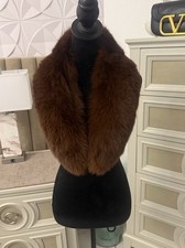 Real Fox Fur Collar Scarf Clip On