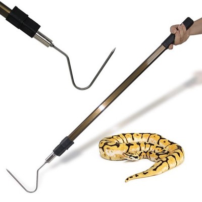 66'' Snake Hook Reptile Catcher Stick Tongs Grabber Handling Tool for Rattlesn...