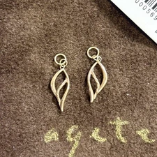 Agete K5 Luft Earring Charm Leaf Gold Used
