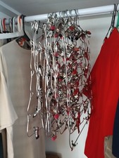 Vintage Metal 4-6 Tier Folding Clothes Hangers Closet Space Savers Lot of 15