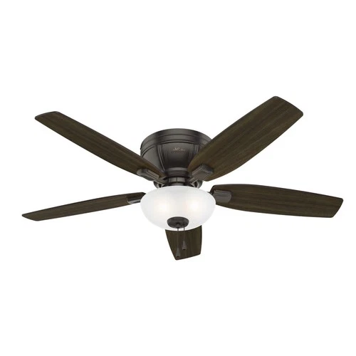 Hunter 52" Kenbridge Low Profile Ceiling Fan w/ LED Light Pull Chain Traditional - Picture 1 of 4