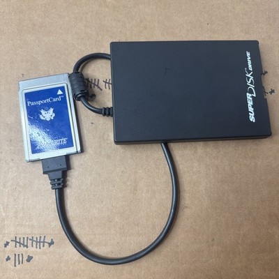 Super Disk Drive Tavel 120 Passport Card MB Floppy Untested