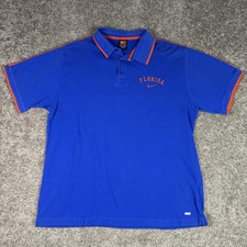 Florida Gators Polo Shirt Mens XL Blue Orange NCAA Football Dri-FIT Nike