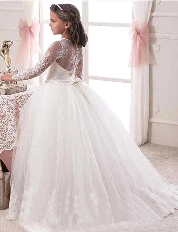 2023 African White And Gold Lace Yellow Dress For Wedding With Long  Sleeves, Beaded Appliques, Skin Tulle, Chapel Train, And Ball Gown For  Black Girls Vestido De Novia From Chicweddings, $143.57 | DHgate.Com