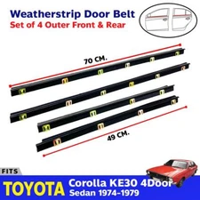 For Toyota Corolla KE30 4D Sedan 1974-79 Outer Weatherstrip Door Belt Set 4 Z09