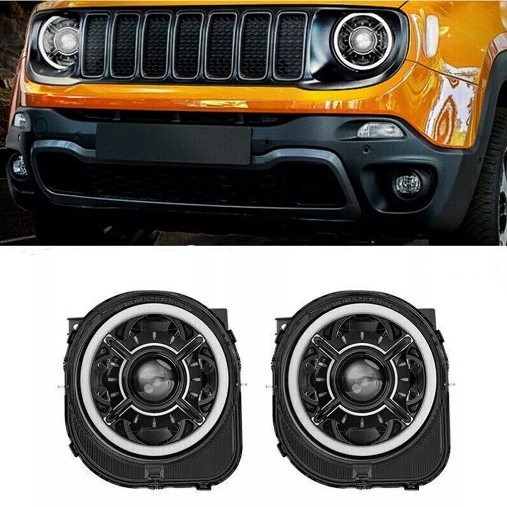 Car Headlight For Jeep Renegade 2015 2021 LED Headlights DRL