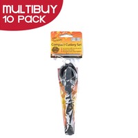 Compact Cutlery Set - Hiking, Camping, Military Gear X 10 Compact Cutlery Set - Hiking, Camping, Military Gear X 10