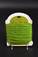 VTG 1970s Hallmark YARN GIFT TYE Green Acrylic Fiber 6 Yards Pony Tail Ties NOS