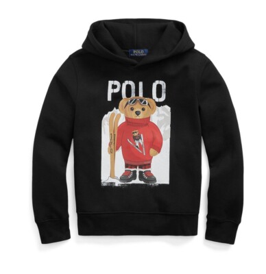 Polo Ralph Lauren Big Boys Red/ Black Multi Snow Bear Sweater M