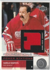 Harold Snepsts 2002-03 UD Foundations Power Stations Jersey S-HS Silver #d 30/85