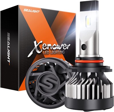 X2 9006/HB4 LED Bulbs 600% Brightness 6500K Cool White with Turbo Fan Pack of 2