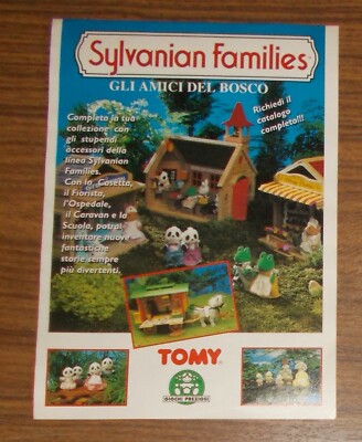 Seltene Werbung TOMY SYLVANIAN FAMILIES Pandas Frösche Enten 1992