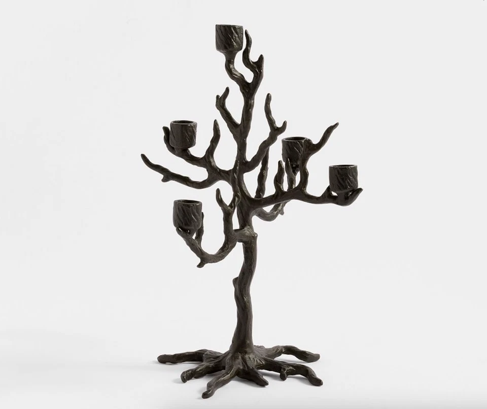Candelabro negro gótico árbol espeluznante embrujado Pottery Barn 13 G3D Foto 4 de 4
