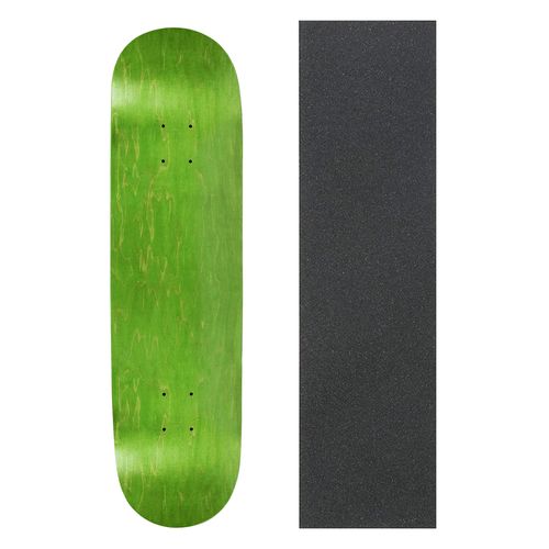 Blank Skateboard Deck   -  8 in - Stain Green w/Jessup Grip - Picture 1 of 5