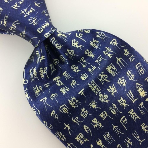 ENYU TIE NAVY BLUE Checkered Squares Geometric Mens Necktie Ties IP13- 504 New - 第 1/3 張圖片