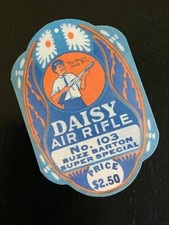 SUPER Buzz Barton No. 103 Model 33 REPRO Daisy Hang Tag for GUN - 1933 ERA