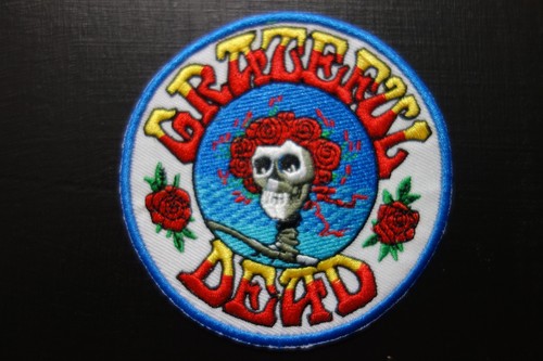 Grateful Dead Skull and Roses Logo EMBROIDERED PATCH IRON OR SEW - Picture 2 of 2