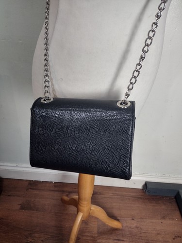 VALENTINO 90s BLACK Divina BAG Chain Strap CLUTCH - Picture 8 of 9