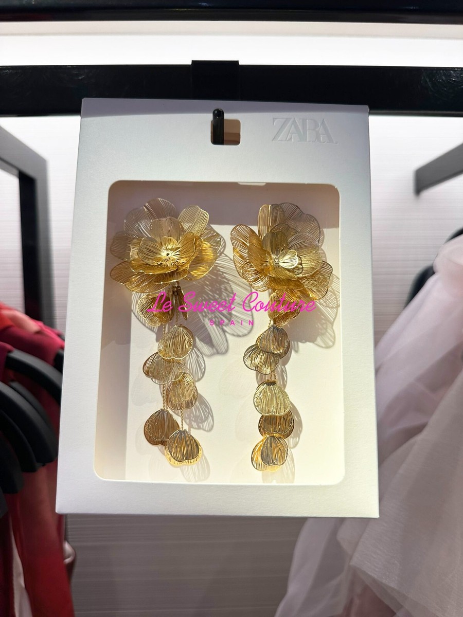 [PRIMAUTE] SALLY Earrings 全2色 ZARA UNISEX NWT SS25 RAISED FLOWER EARRINGS GOLDEN 1856/066