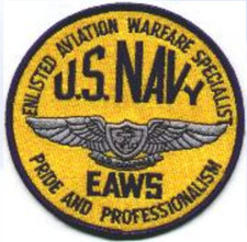 4" NAVY VS-31 EAWS WINGS EMBROIDERED PATCH