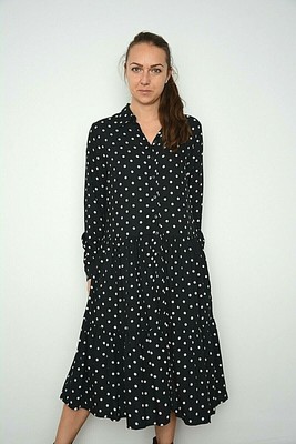 new look white spot dress