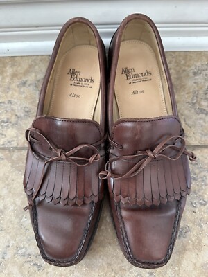 Allen Edmonds Alton Mens Brown Kiltie Bow Loafers 7.5 D | eBay display picture 1