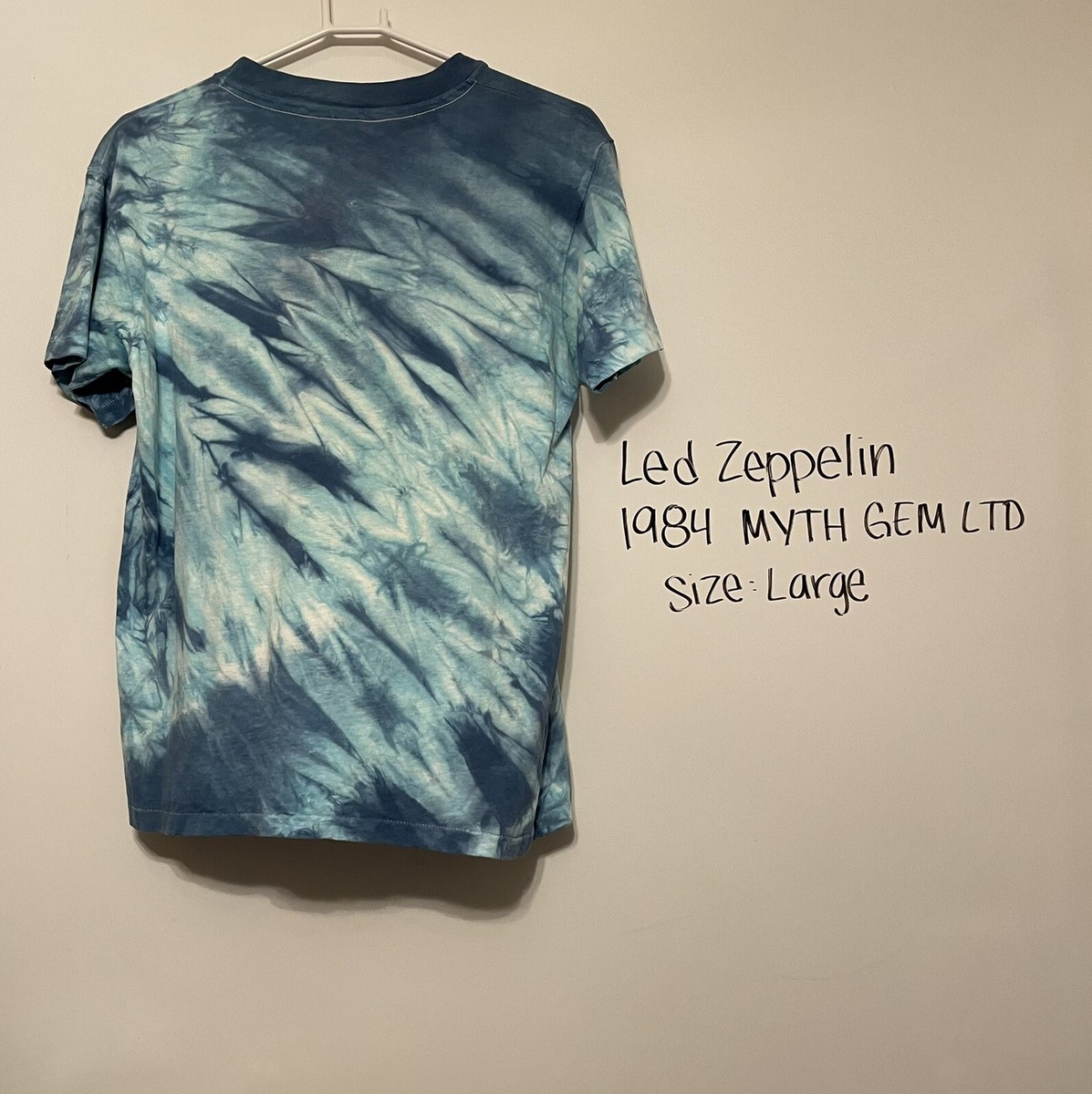 VINTAGE 1984 Led Zeppelin Angel Myth Gem Tie Dye T-shirt