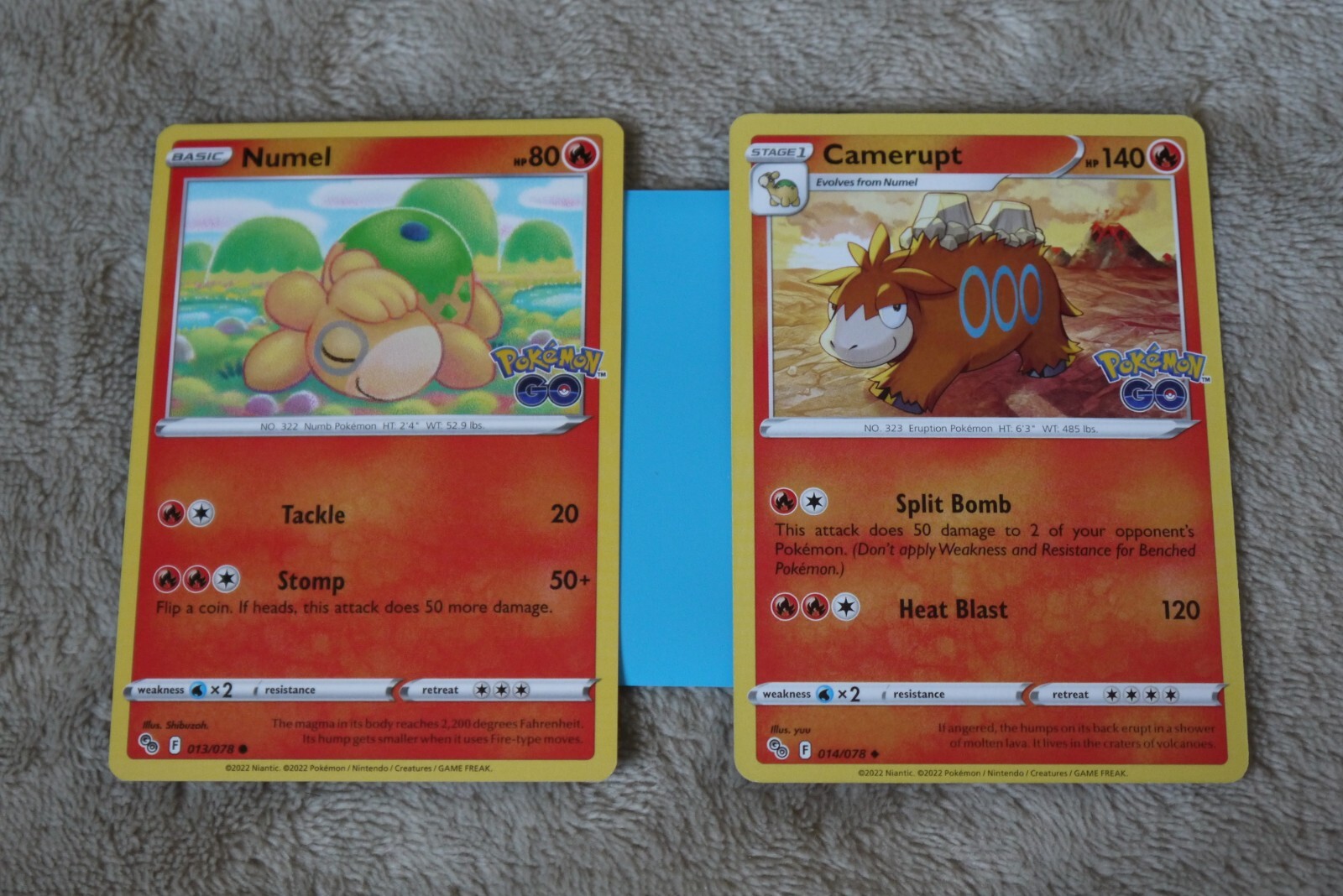 Pokemon TCG Pokemon GO! NUMEL 13/78 + CAMERUPT 14/78