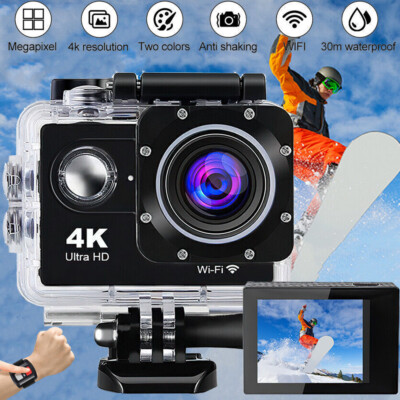 4K HD Waterproof Action Camera Sport Camera DVR DV EIS 170° WiFi Camcorder Video