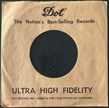 Dot Records 45rpm traditional commercial/company sleeves: Lot of 4