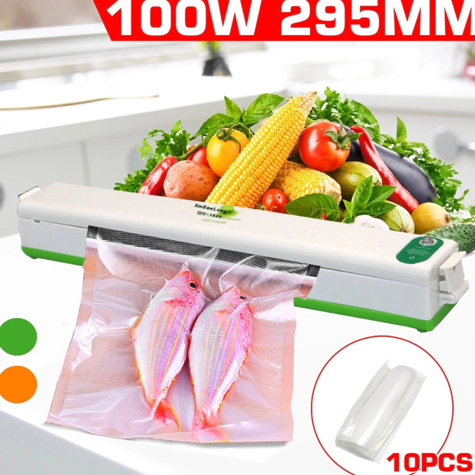 Automatic Vacuum Sealer Machine For Food Savers,Includes 10pcs Vacuum Bags.
