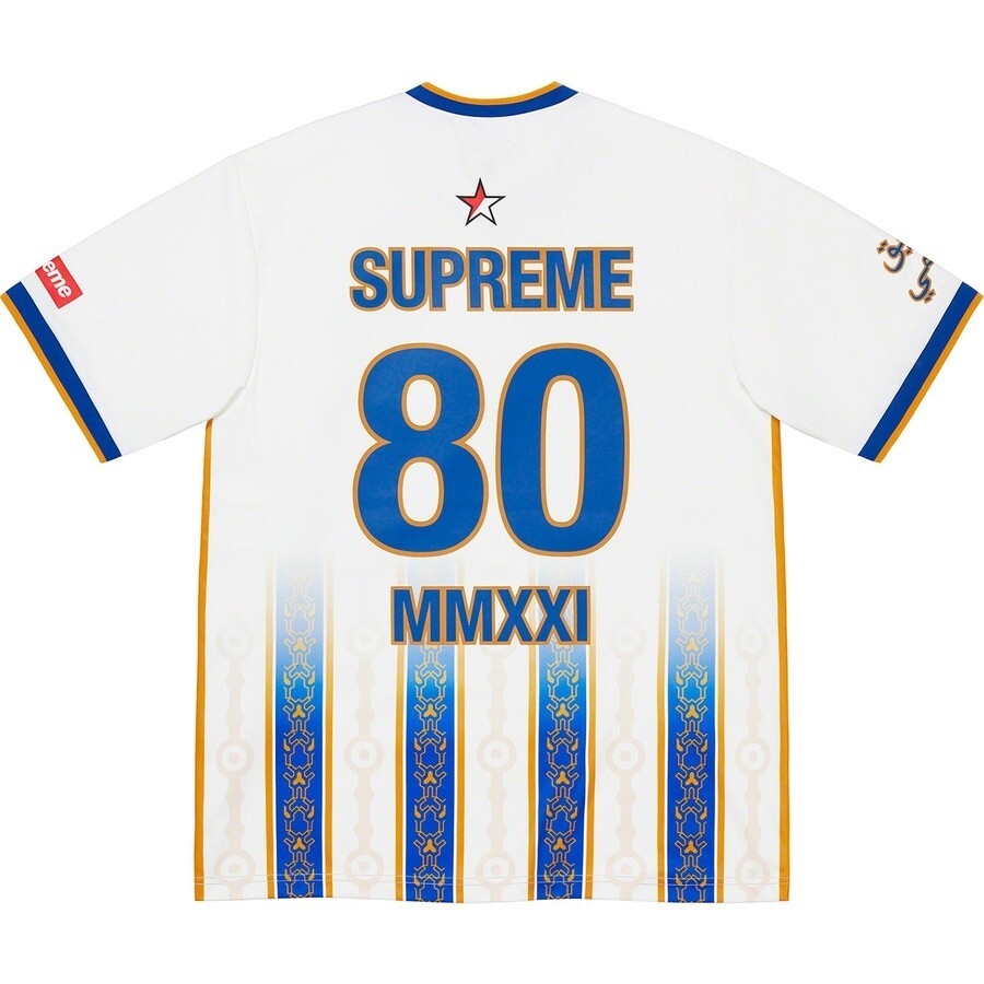 Supreme Arabic Logo Soccer Jersey White SS21 Size M Medium NEW | eBay