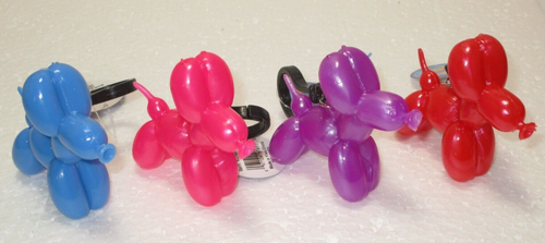Stretchy Balloon Dog "PINK" Clip-On - Great 4 Balloon Artist, Key Chain, Trinket - Picture 3 of 3