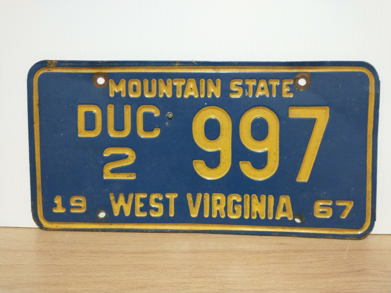 1967 West Virginia DEALER License Plate Tag Original eBay