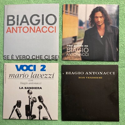 BIAGIO ANTONACCI - LOT VON 4 PROMO-SINGLE-CD - BESCHREIBUNG LESEN